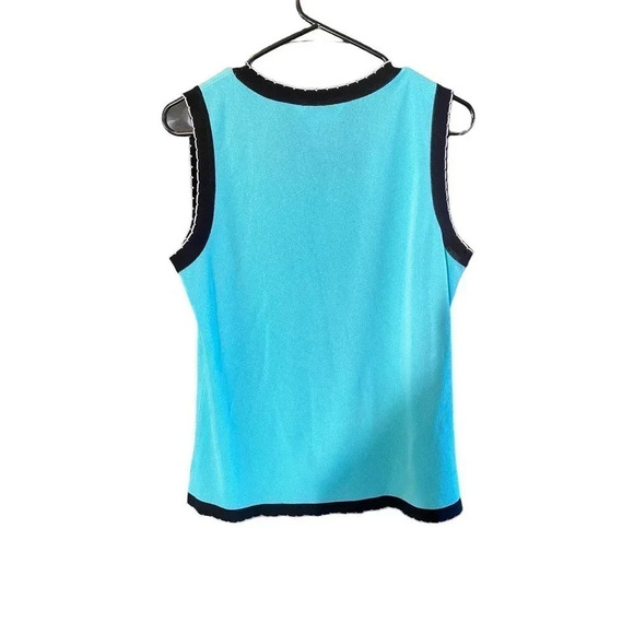Exclusively Misook Women's Blue‎ Knit Open Front Cardigan with Tank Set Size S - Picture 10 of 11